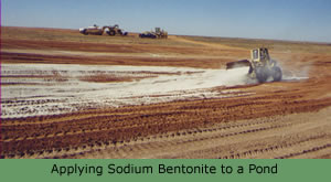 Applying sodium bentonie to a pond
