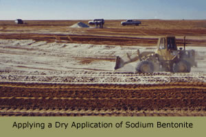 Applying a dry application of Sodium Bentonite