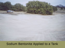 Pond Lined with Bentonite